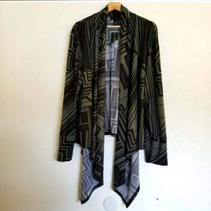 NWT Lane Bryant Black and Army Green Open Cardigan